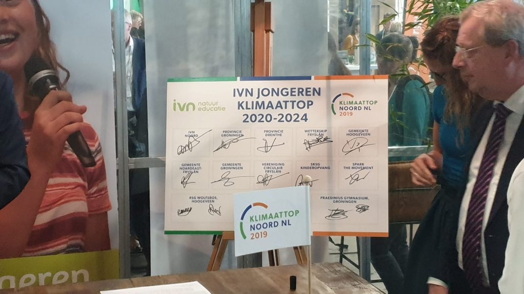 Ondertekende intentieverklaring IVN, Klimaattop Noord-Nederland 2019